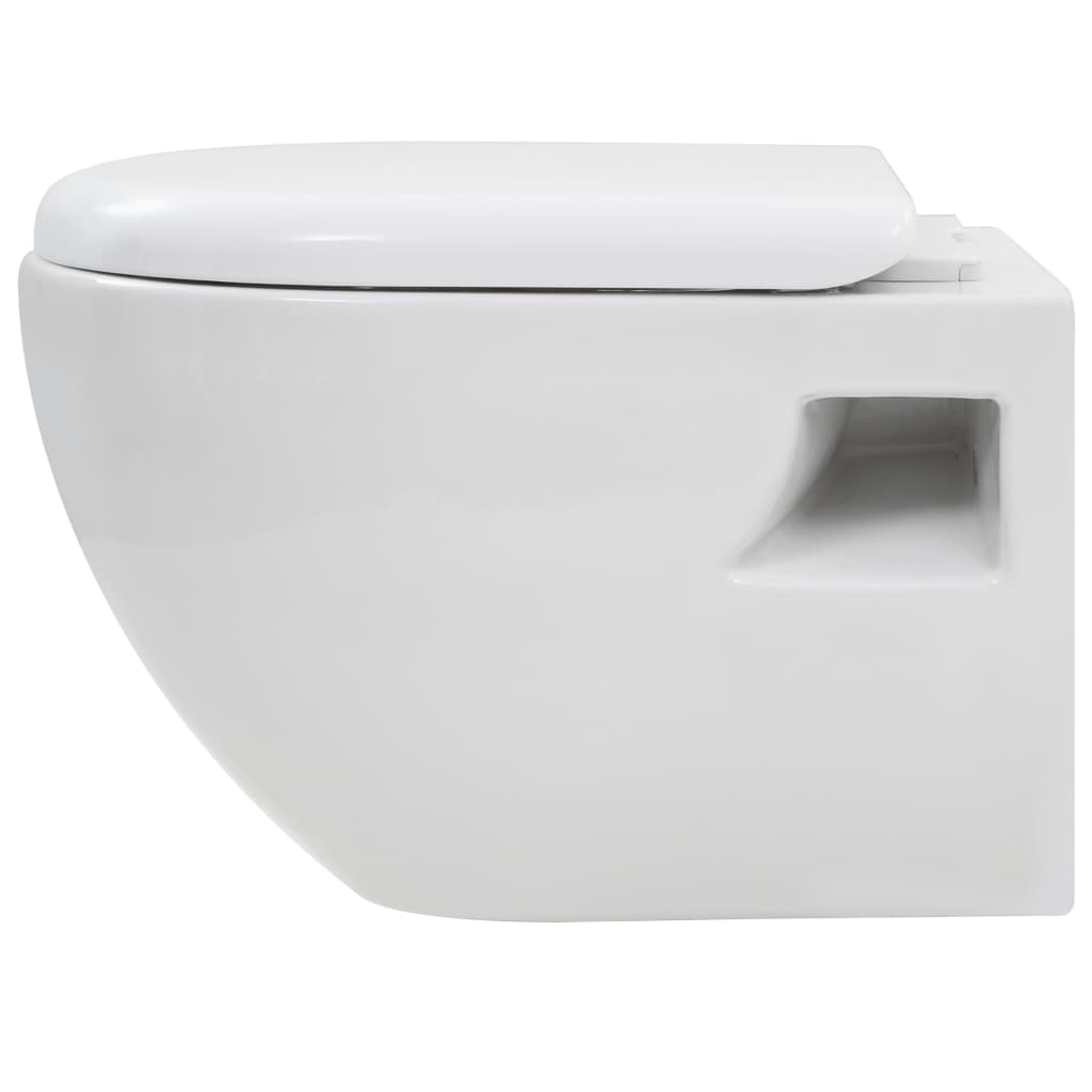 fekete falra szerelhető kerámia WC rejtett magas tartállyal