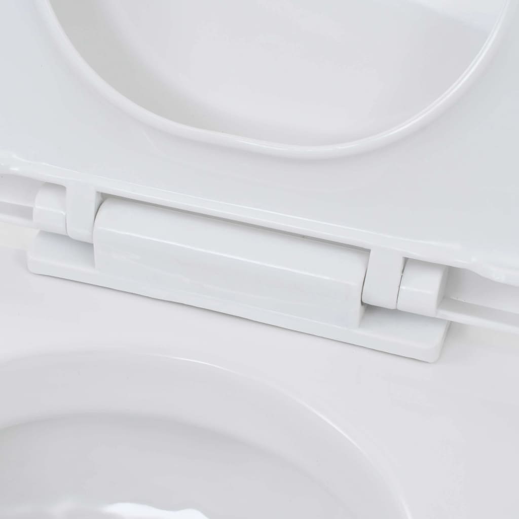 fekete falra szerelhető kerámia WC rejtett magas tartállyal