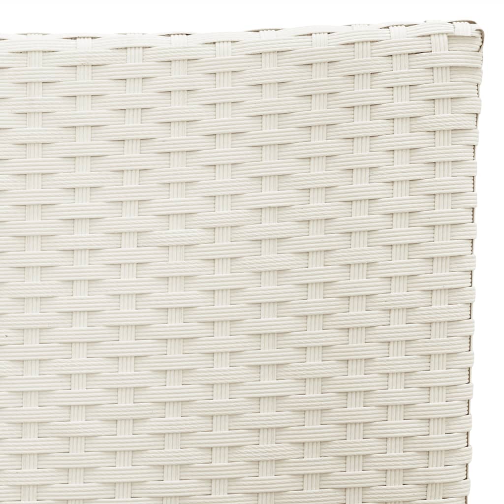 4 db fehér polyrattan kerti szék párnával