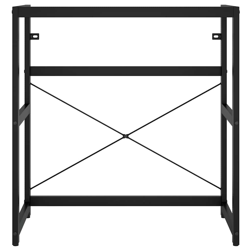 fekete vas fürdőszobai mosdókagylókeret 79 x 38 x 83 cm