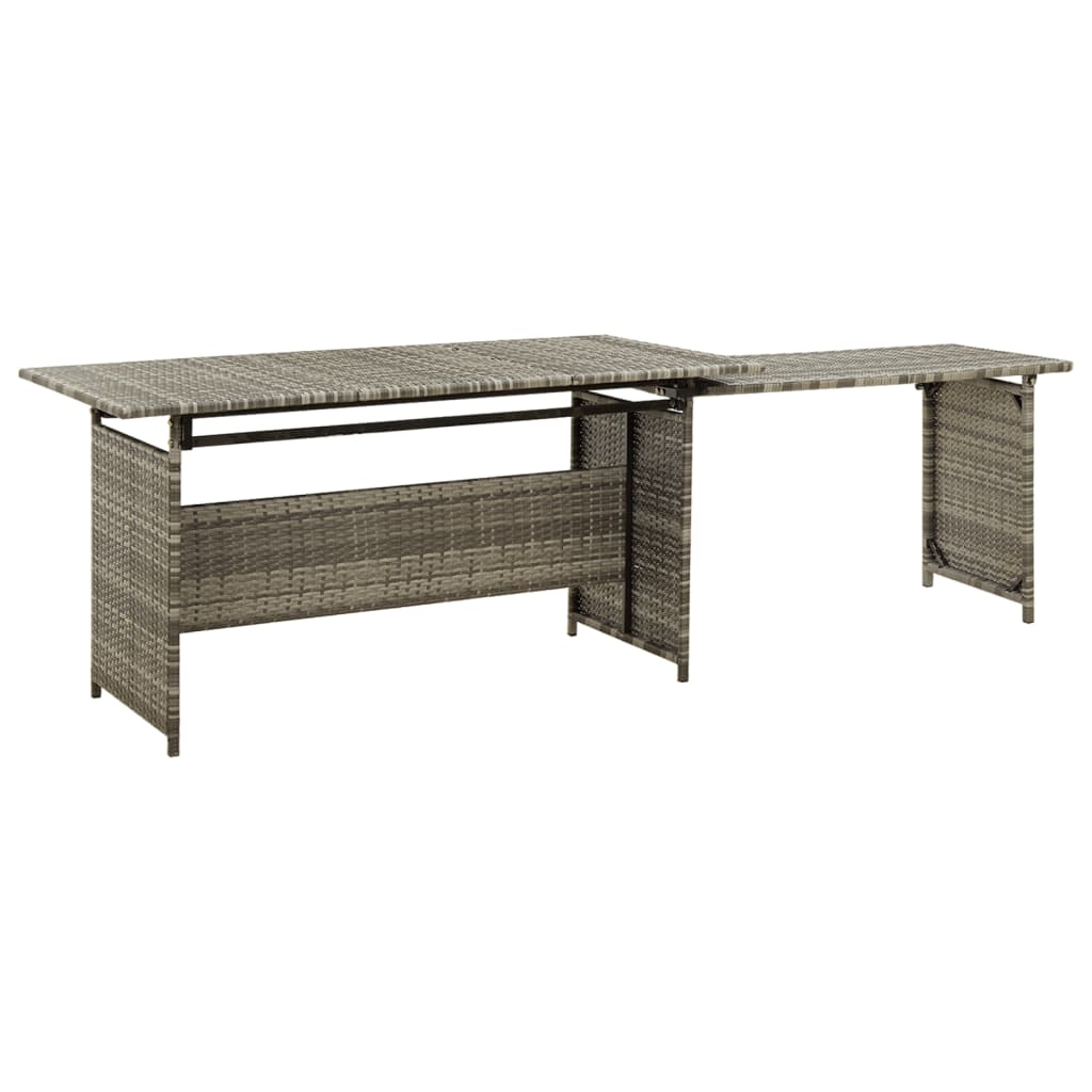 2-részes szürke polyrattan kerti bútorszett párnákkal