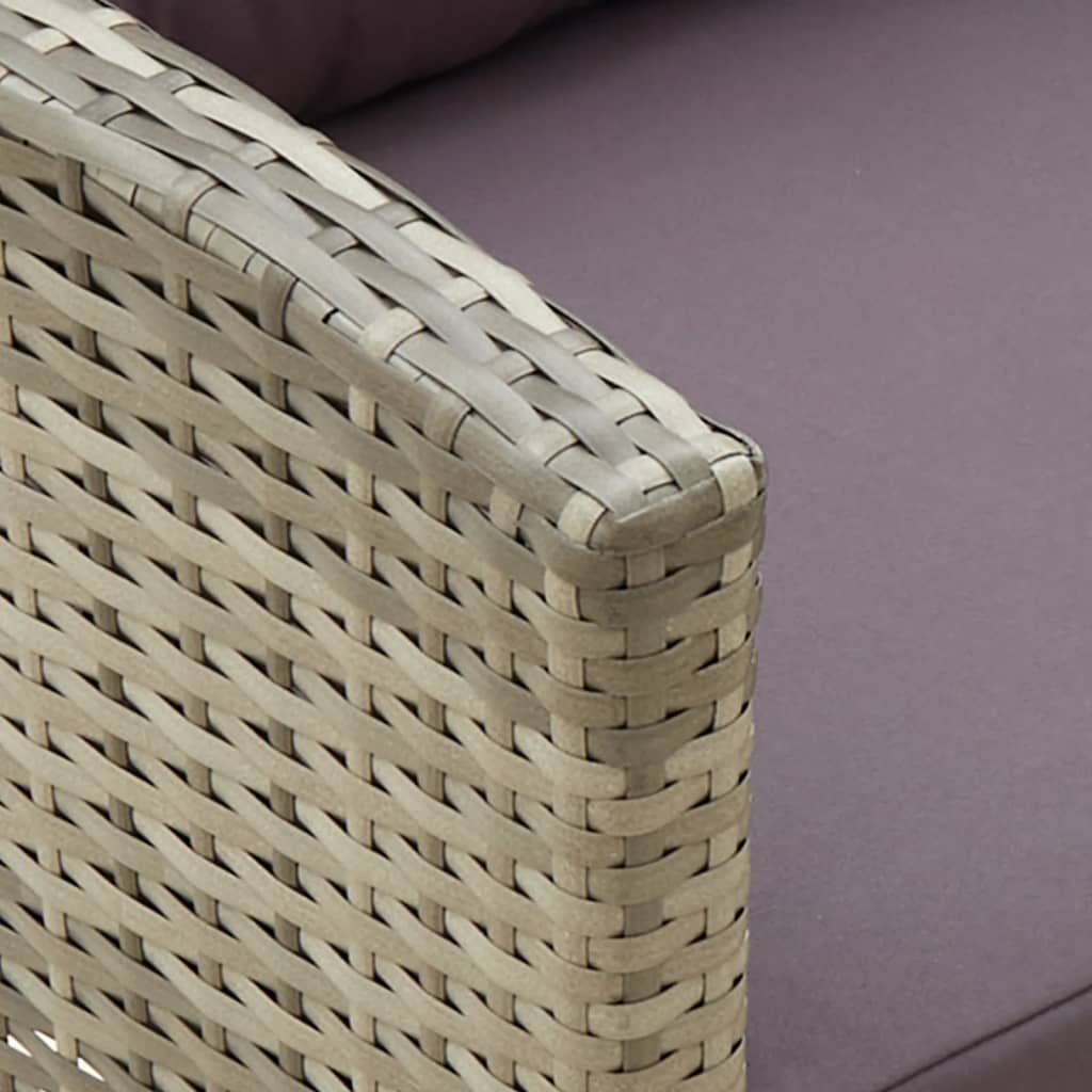 szürke polyrattan kerti szék párnákkal