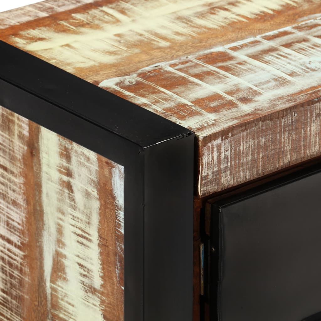 tömör újrahasznosított fa TV-szekrény 120 x 30 x 40 cm