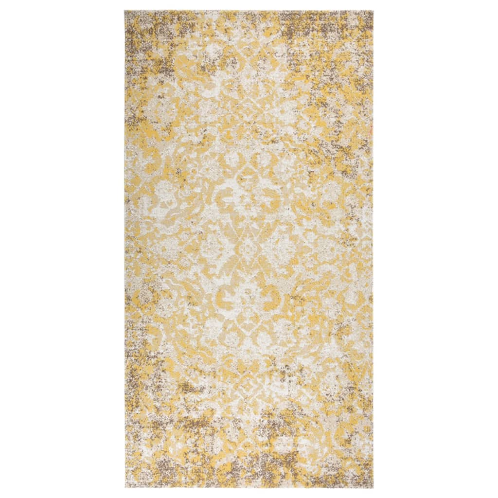 sárga lapos szövésű kültéri szőnyeg 80 x 150 cm