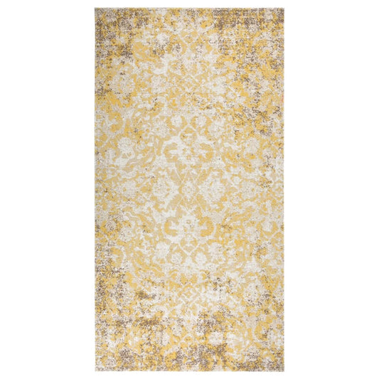 sárga lapos szövésű kültéri szőnyeg 80 x 150 cm