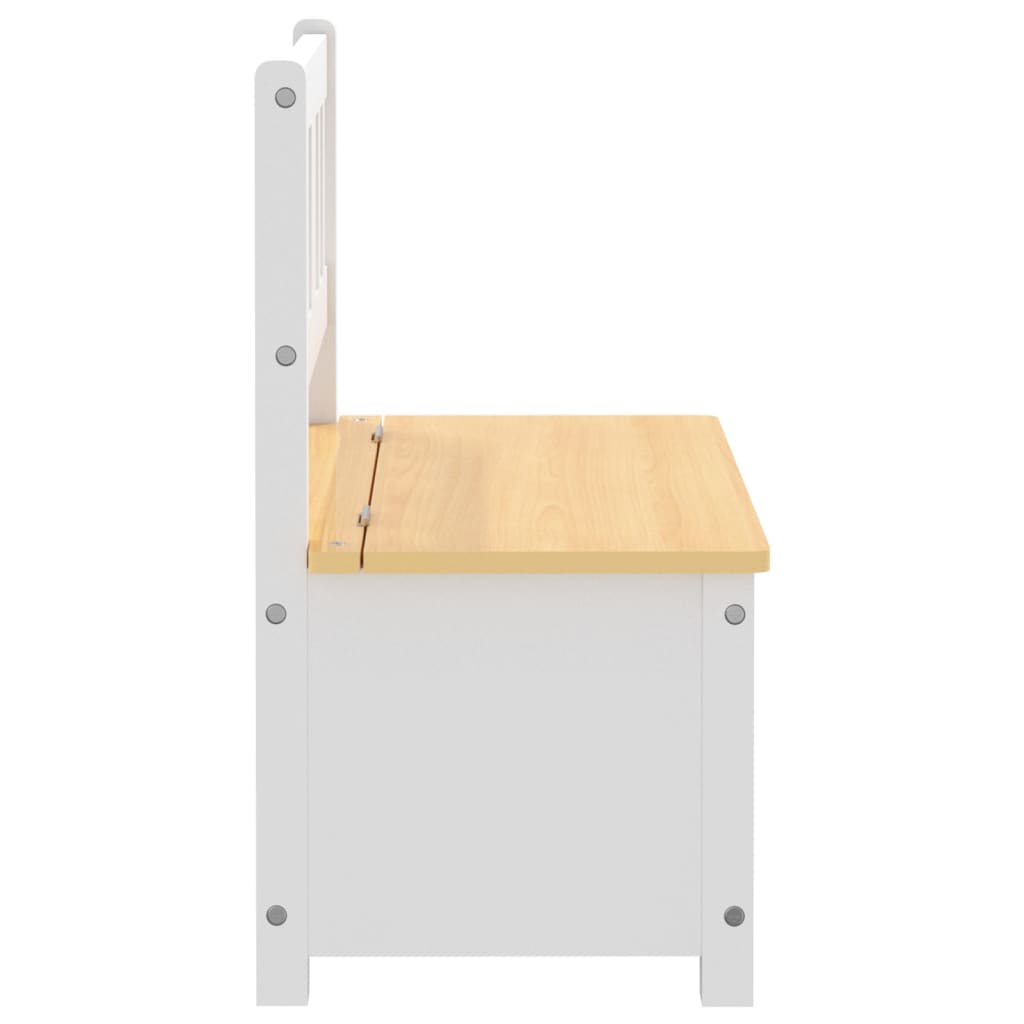 fehér-bézs MDF gyermek tárolópad 60 x 30 x 55 cm