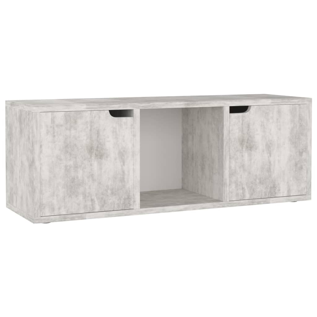 betonszürke szerelt fa TV-szekrény 88,5 x 27,5 x 30,5 cm