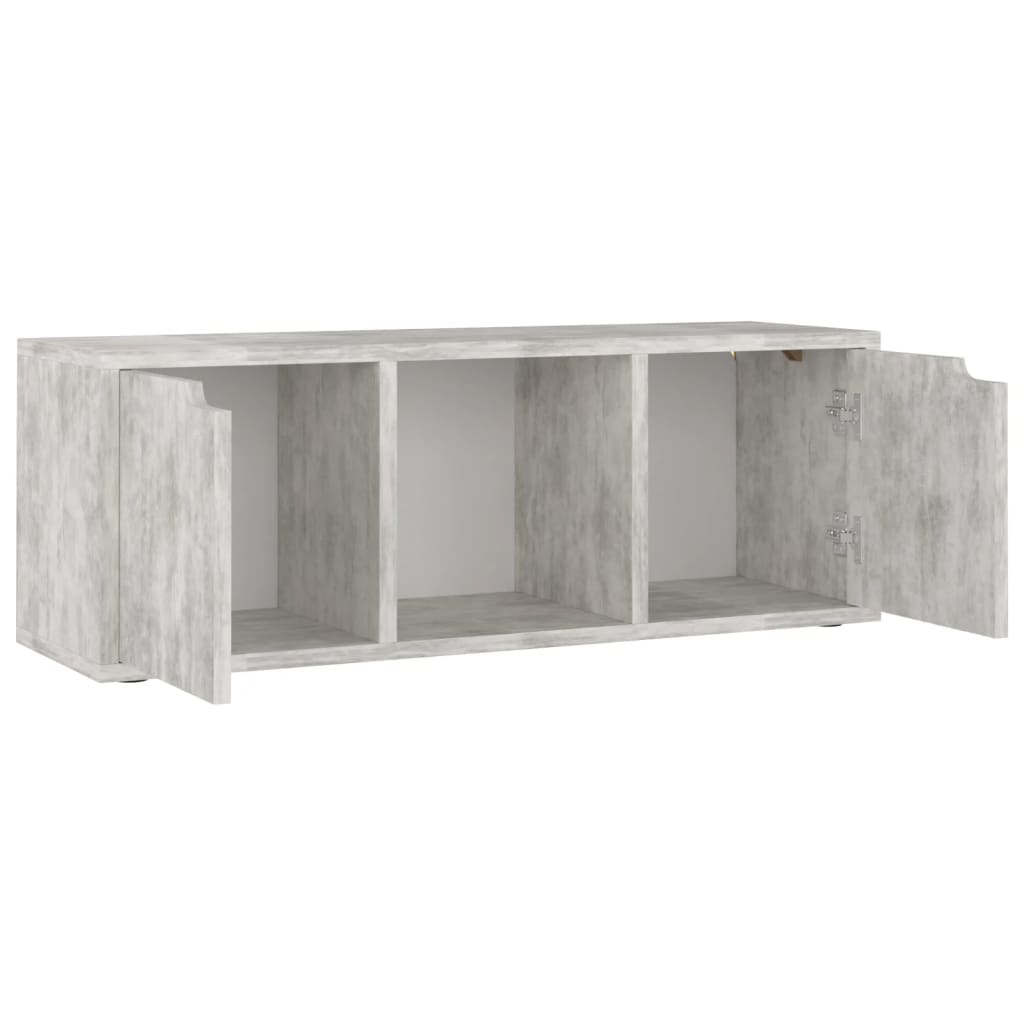 betonszürke szerelt fa TV-szekrény 88,5 x 27,5 x 30,5 cm