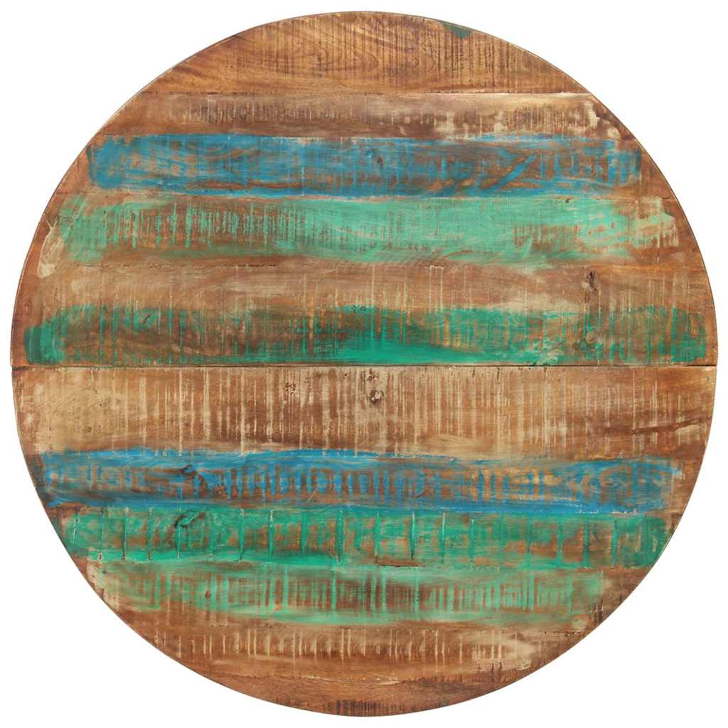 tömör újrahasznosított fa étkezőasztal 110 x 75 cm