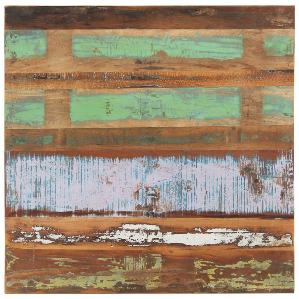 tömör újrahasznosított fa dohányzóasztal 80 x 80 x 40 cm