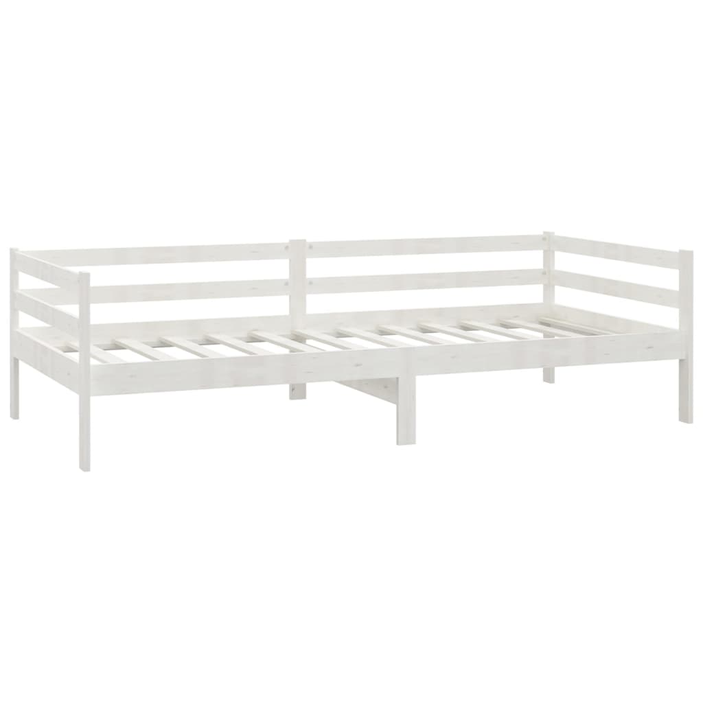 fehér tömör fenyőfa dívány matraccal 90 x 200 cm