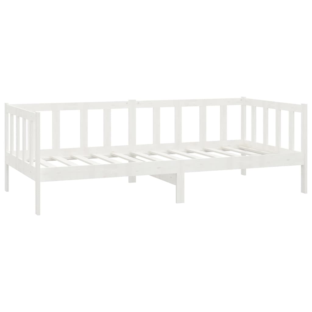 fehér tömör fenyőfa dívány matraccal 90 x 200 cm