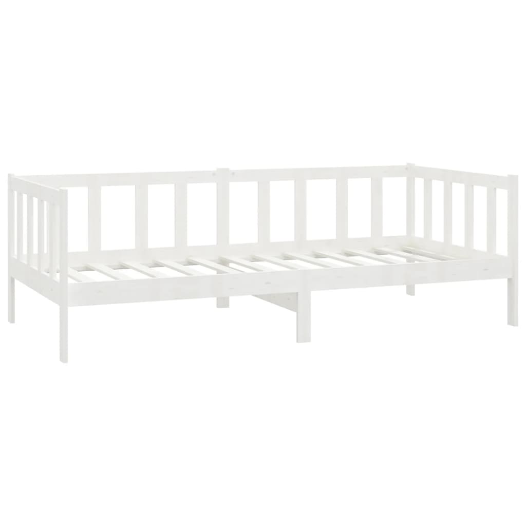 fehér tömör fenyőfa dívány matraccal 90 x 200 cm