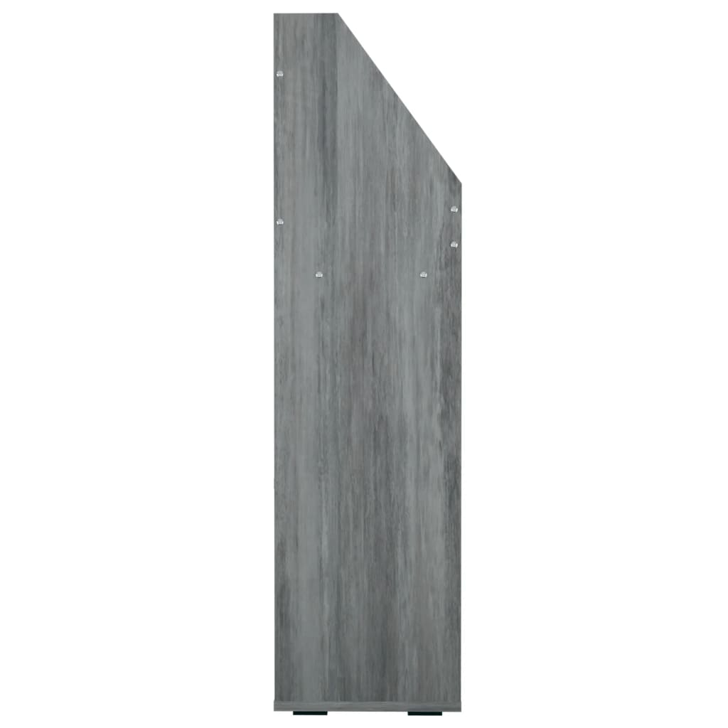 betonszürke szerelt fa gyerek újságtartó 71 x 30 x 114 cm