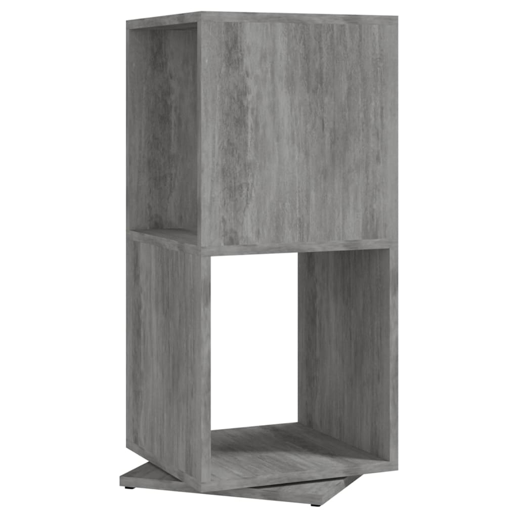 betonszürke szerelt fa forgószekrény 34,5x34,5x75,5 cm