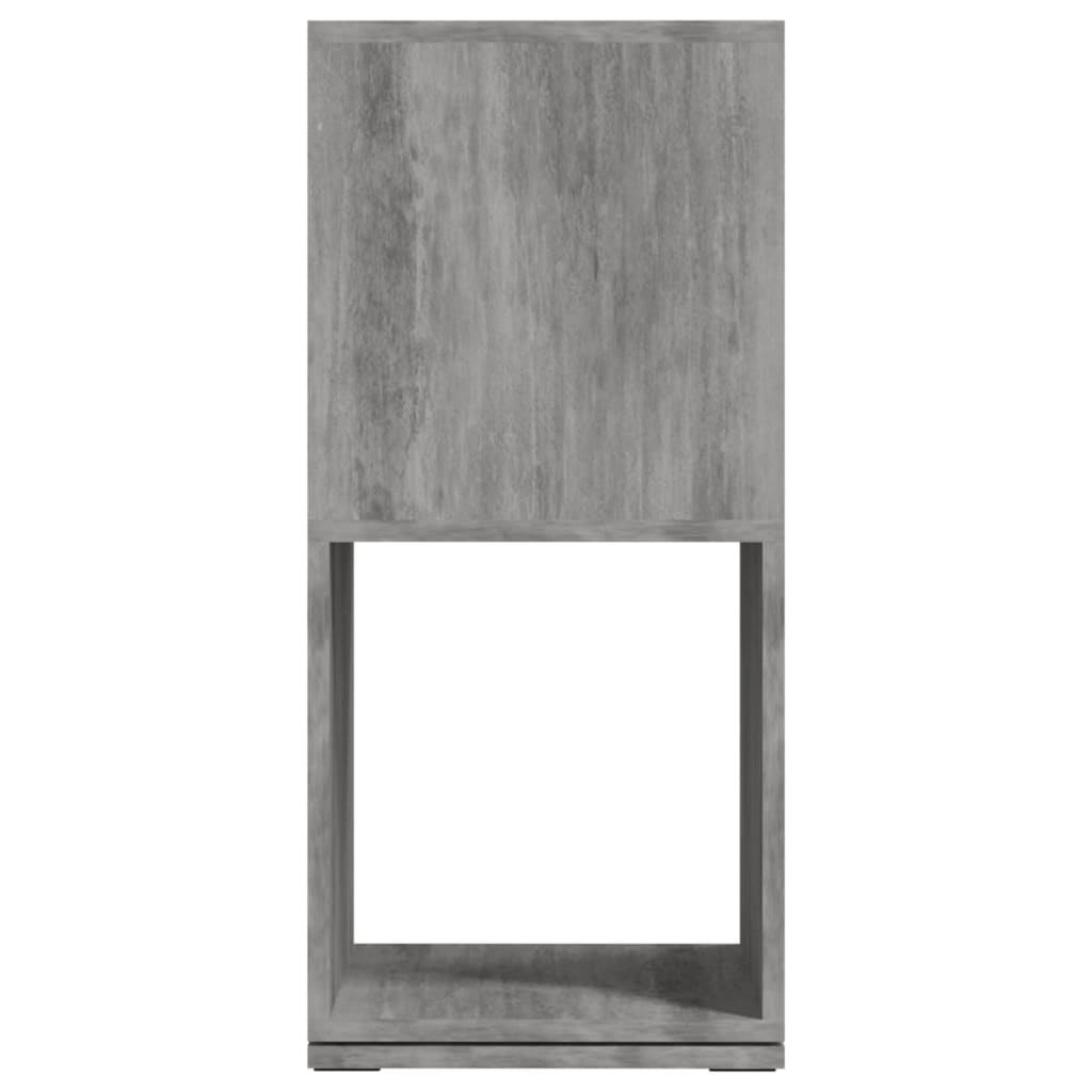 betonszürke szerelt fa forgószekrény 34,5x34,5x75,5 cm