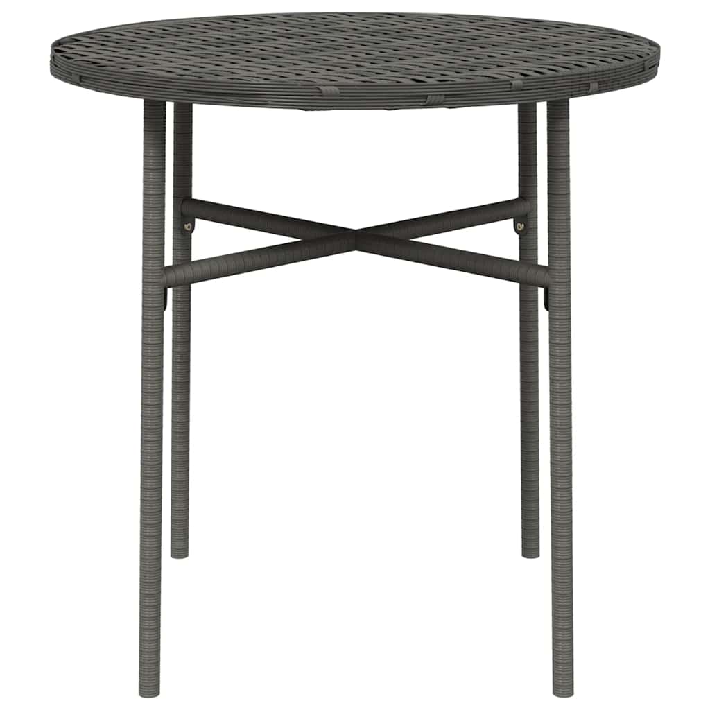szürke polyrattan teázóasztal 45 cm
