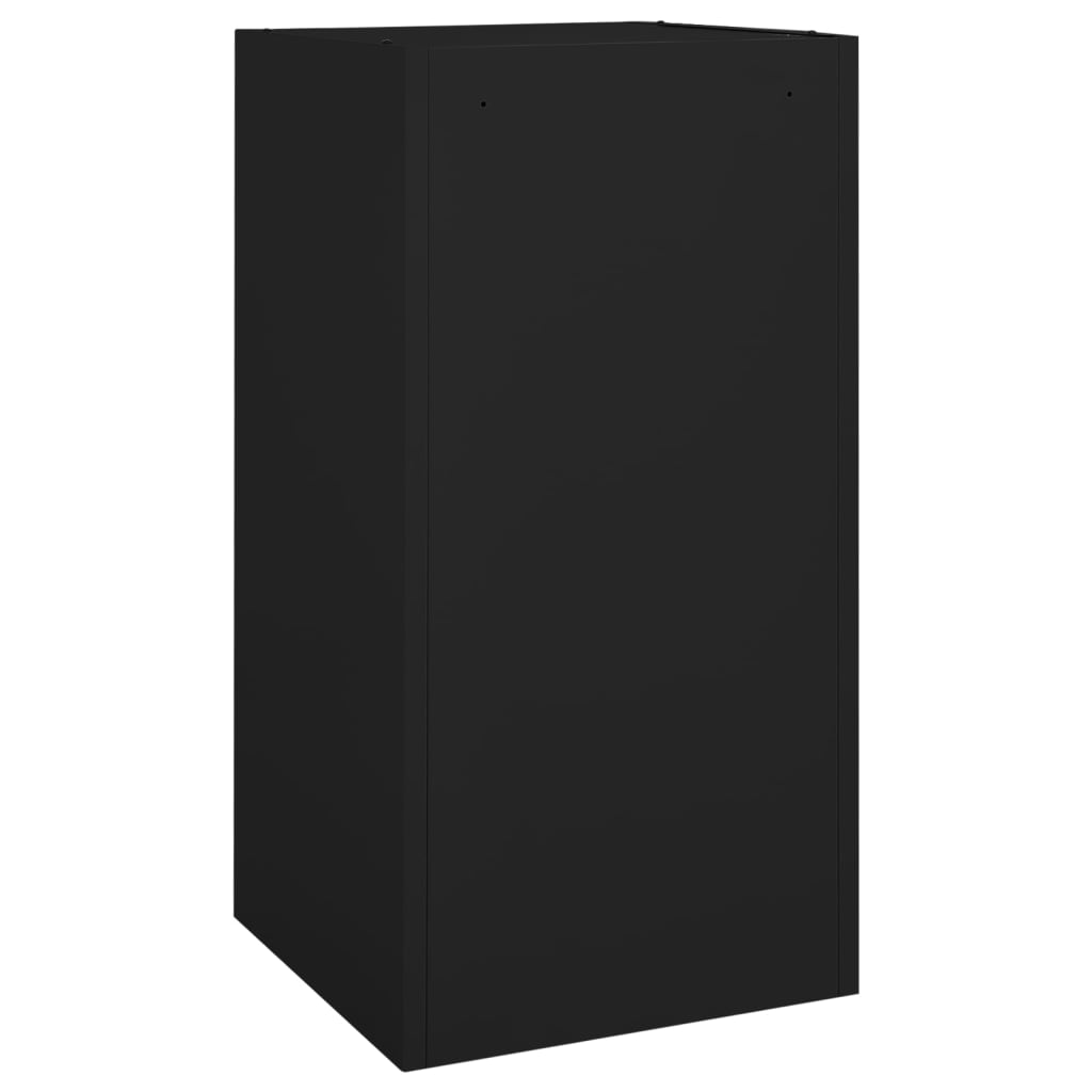 fekete acél nyeregszekrény 53 x 53 x 105 cm