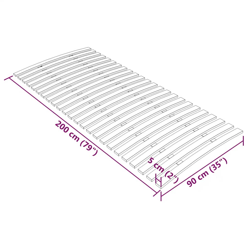 ágyrács-csere 24 léccel, 90 x 200 cm