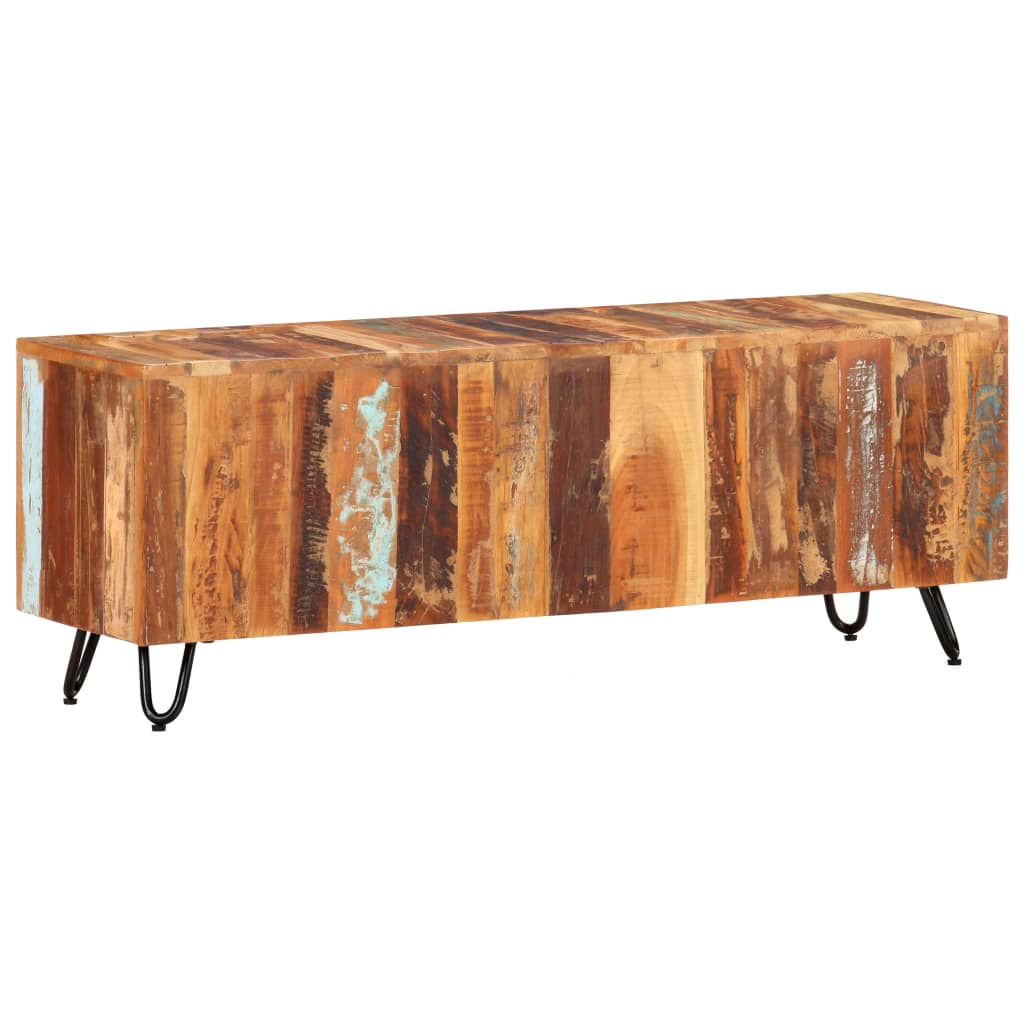 tömör újrahasznosított fa TV-szekrény 110 x 30 x 40 cm