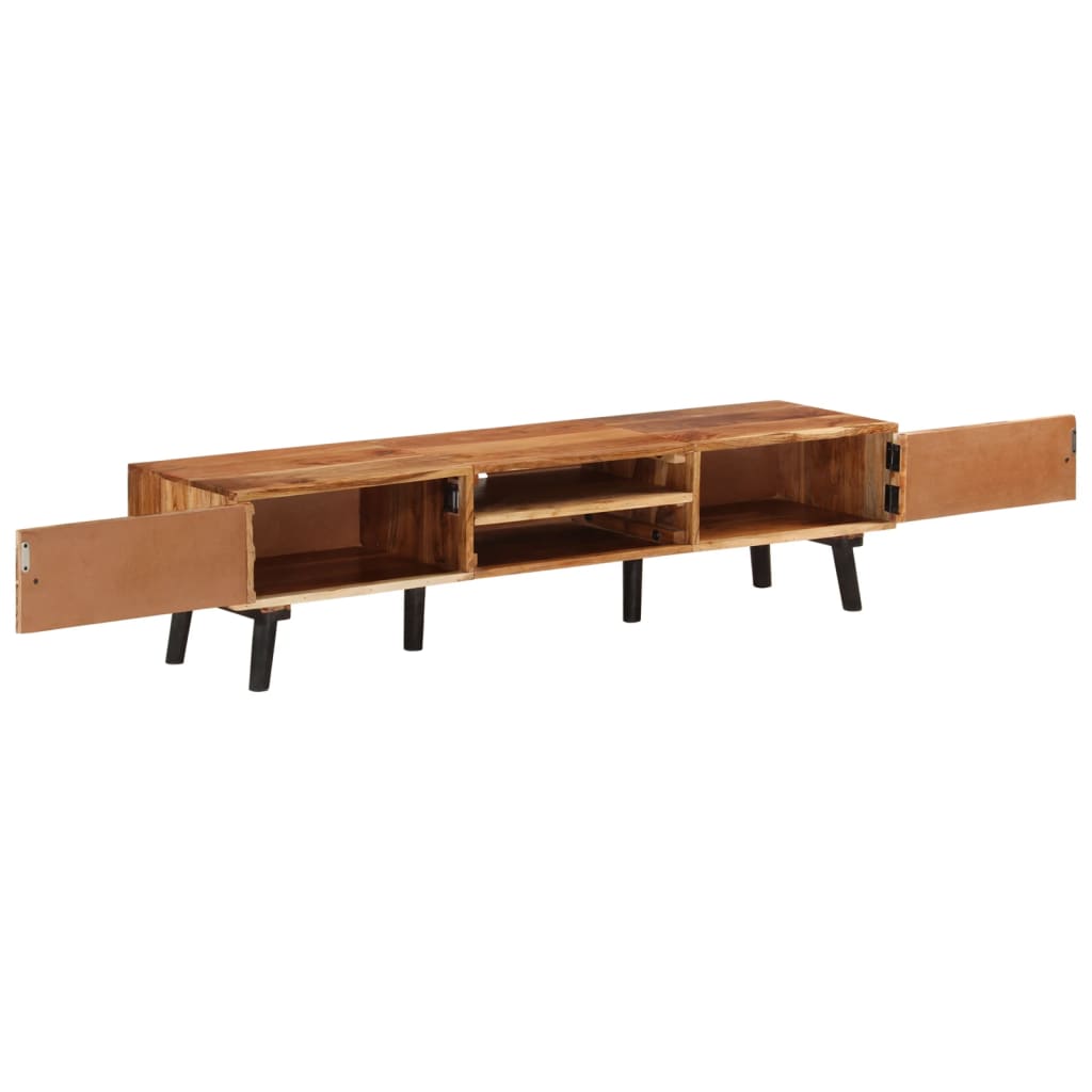 tömör akácfa TV-szekrény 145 x 35 x 35 cm