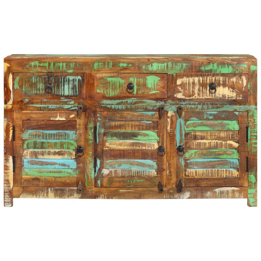 tömör újrahasznosított fa tálalószekrény 110 x 30 x 65 cm