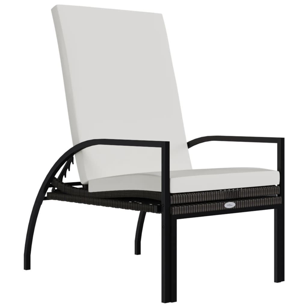 2 db barna polyrattan napozóágy lábtartóval