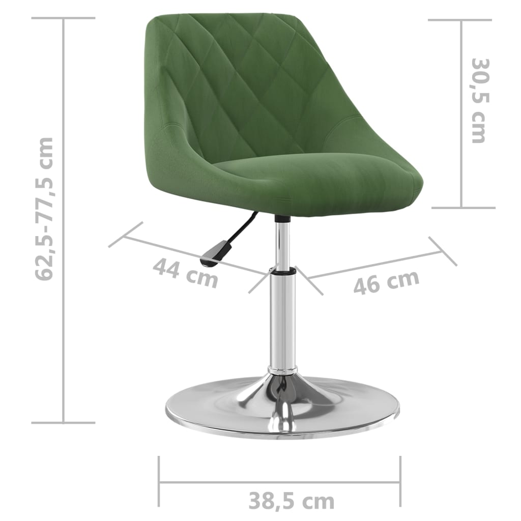 6 db sötétzöld bársony étkezőszék