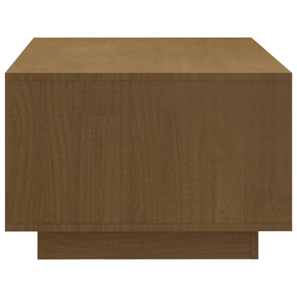 mézbarna tömör fenyőfa dohányzóasztal 110 x 50 x 33,5 cm