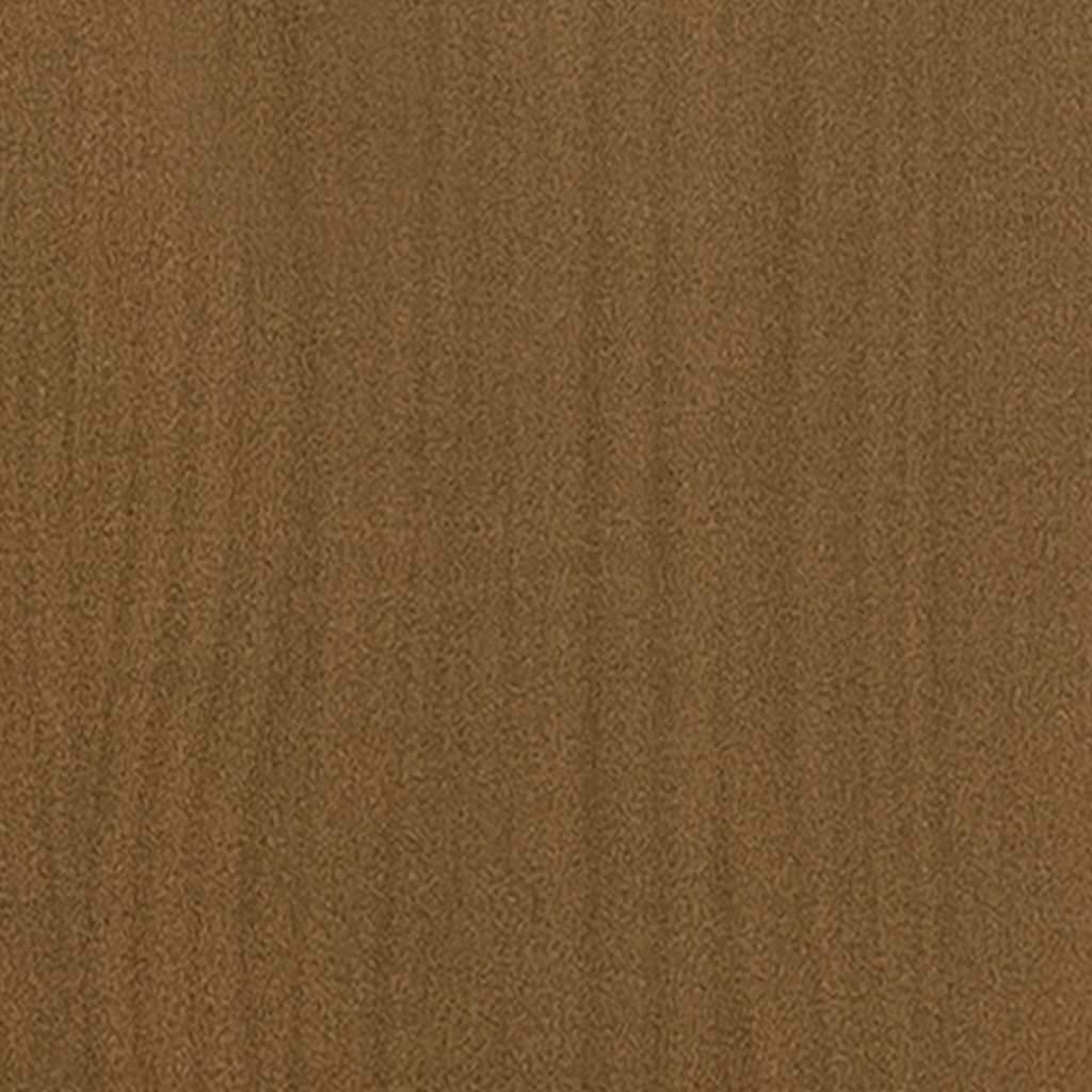 mézbarna tömör fenyőfa dohányzóasztal 75 x 50 x 33,5 cm