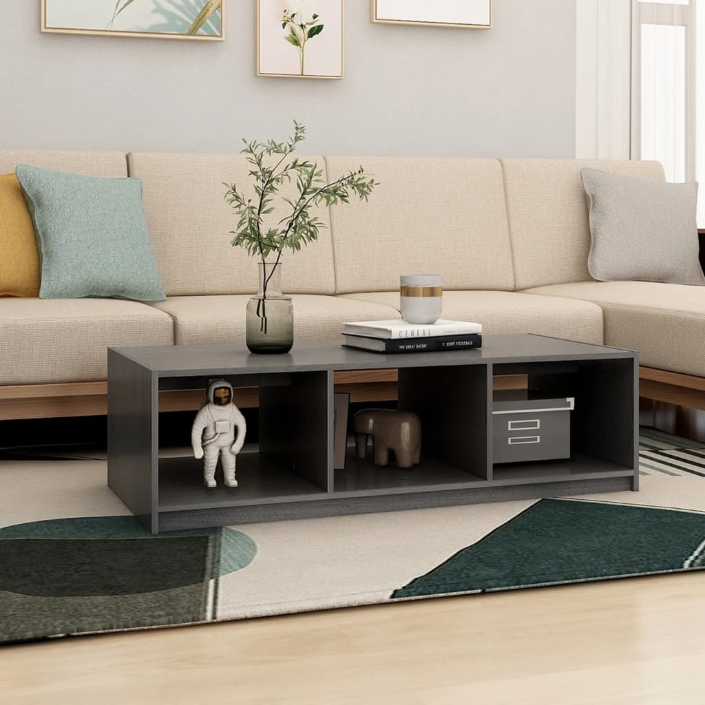 tömör fenyőfa dohányzóasztal 110 x 50 x 34 cm