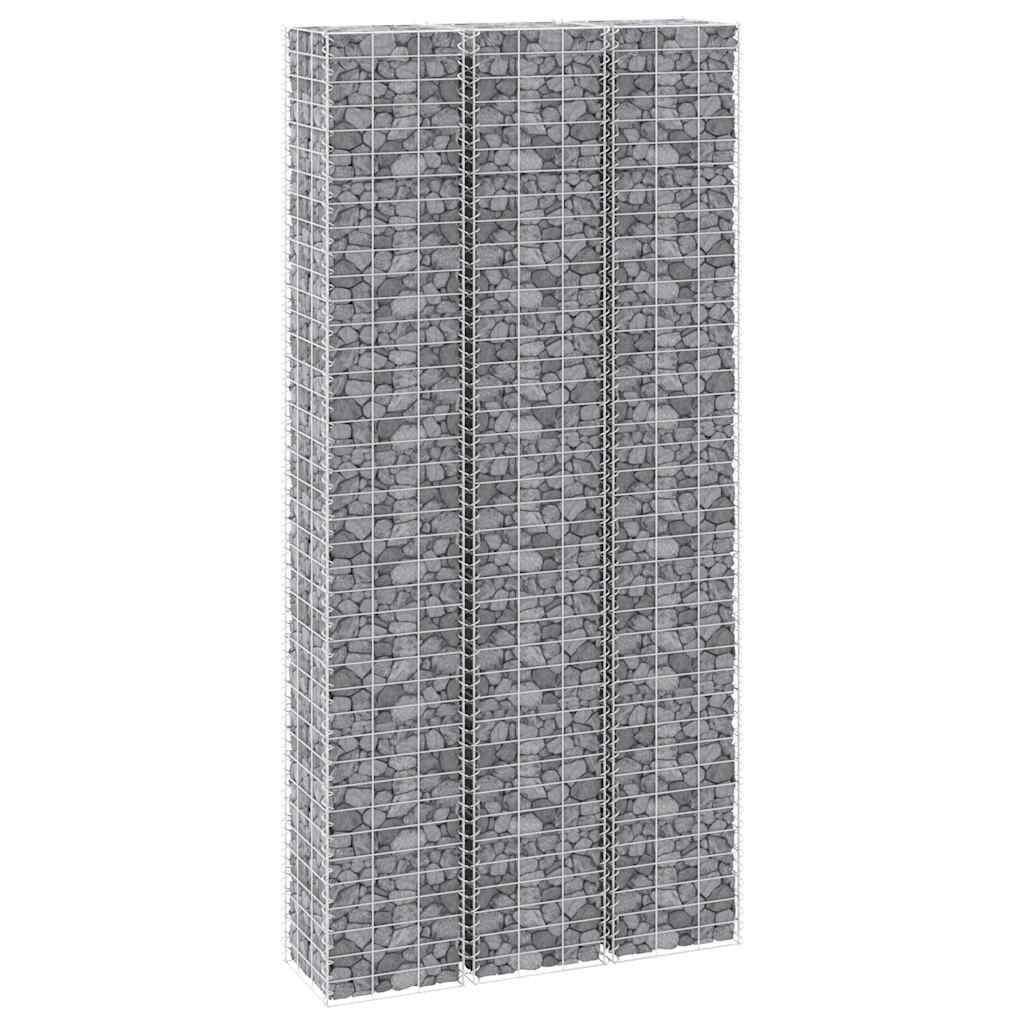 3 db vas gabion magaságyás 30 x 30 x 150 cm