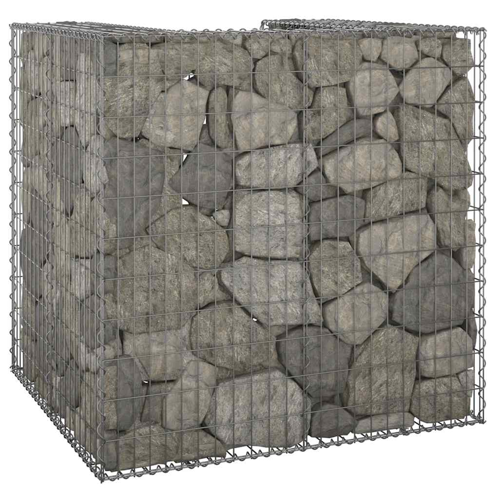 horganyzott acél gabionfal szemeteskukához 110 x 100 x 110 cm