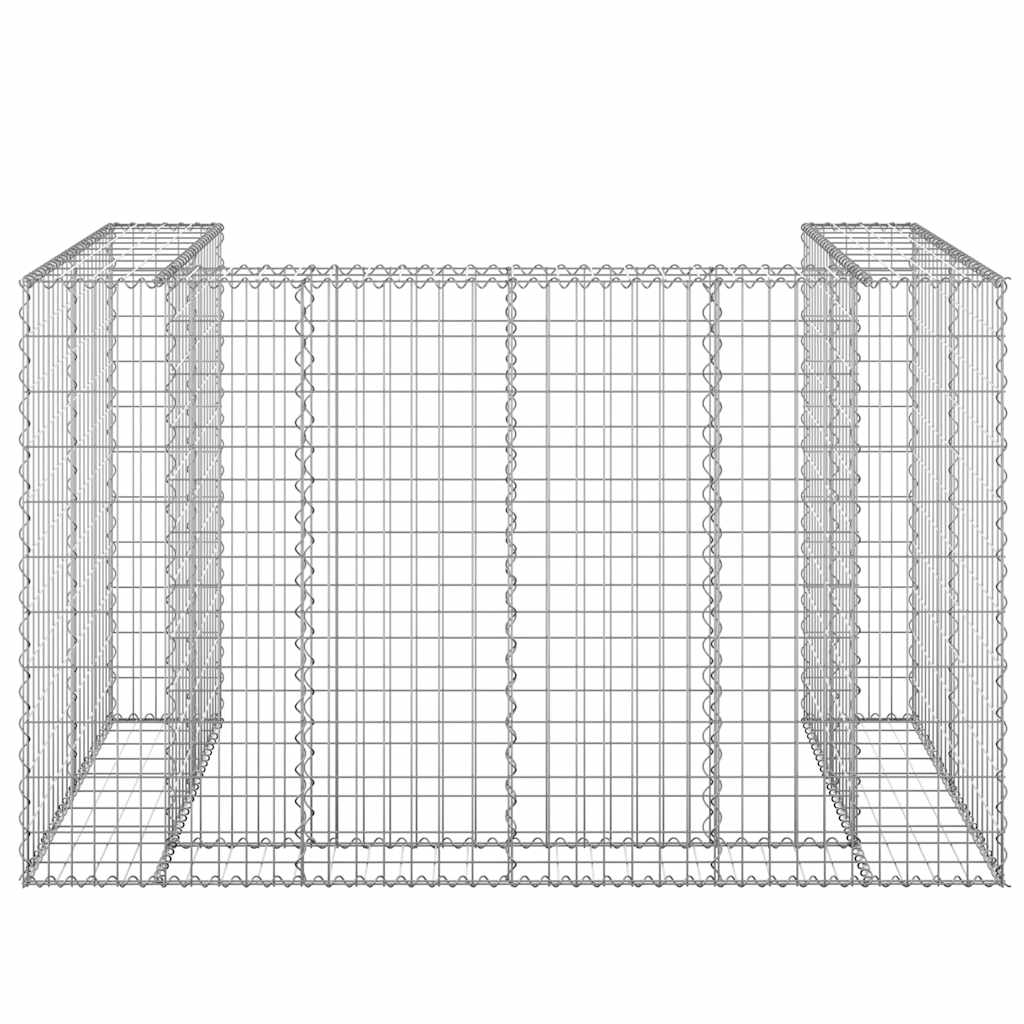 horganyzott acél gabionfal szemeteskukákhoz 180 x 100 x 110 cm
