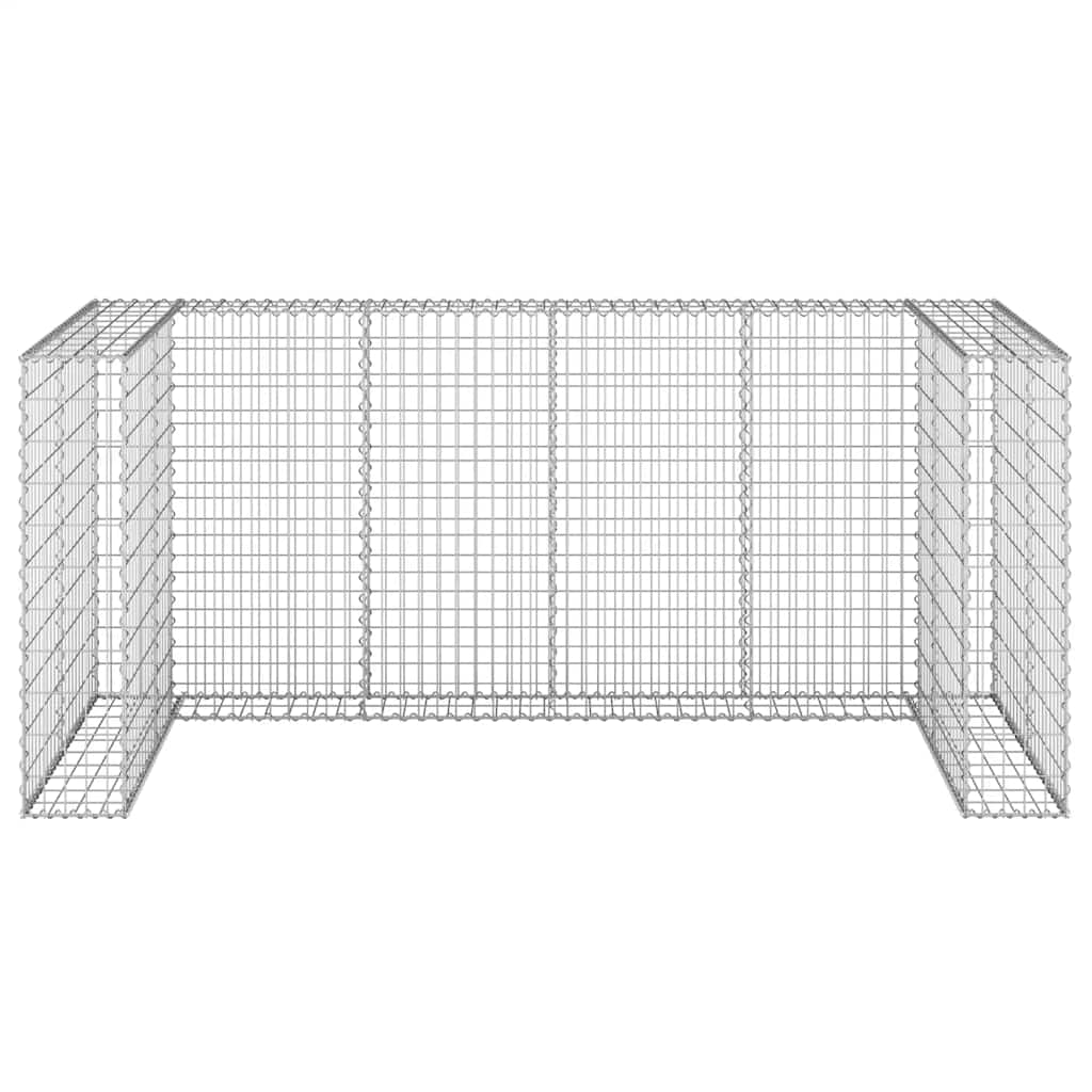 horganyzott acél gabionfal szemeteskukákhoz 254 x 100 x 110 cm