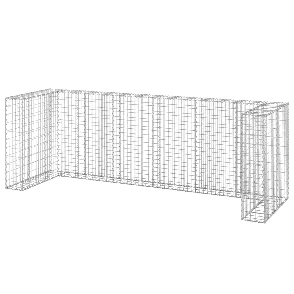 horganyzott acél gabionfal szemeteskukákhoz 325 x 100 x 110 cm