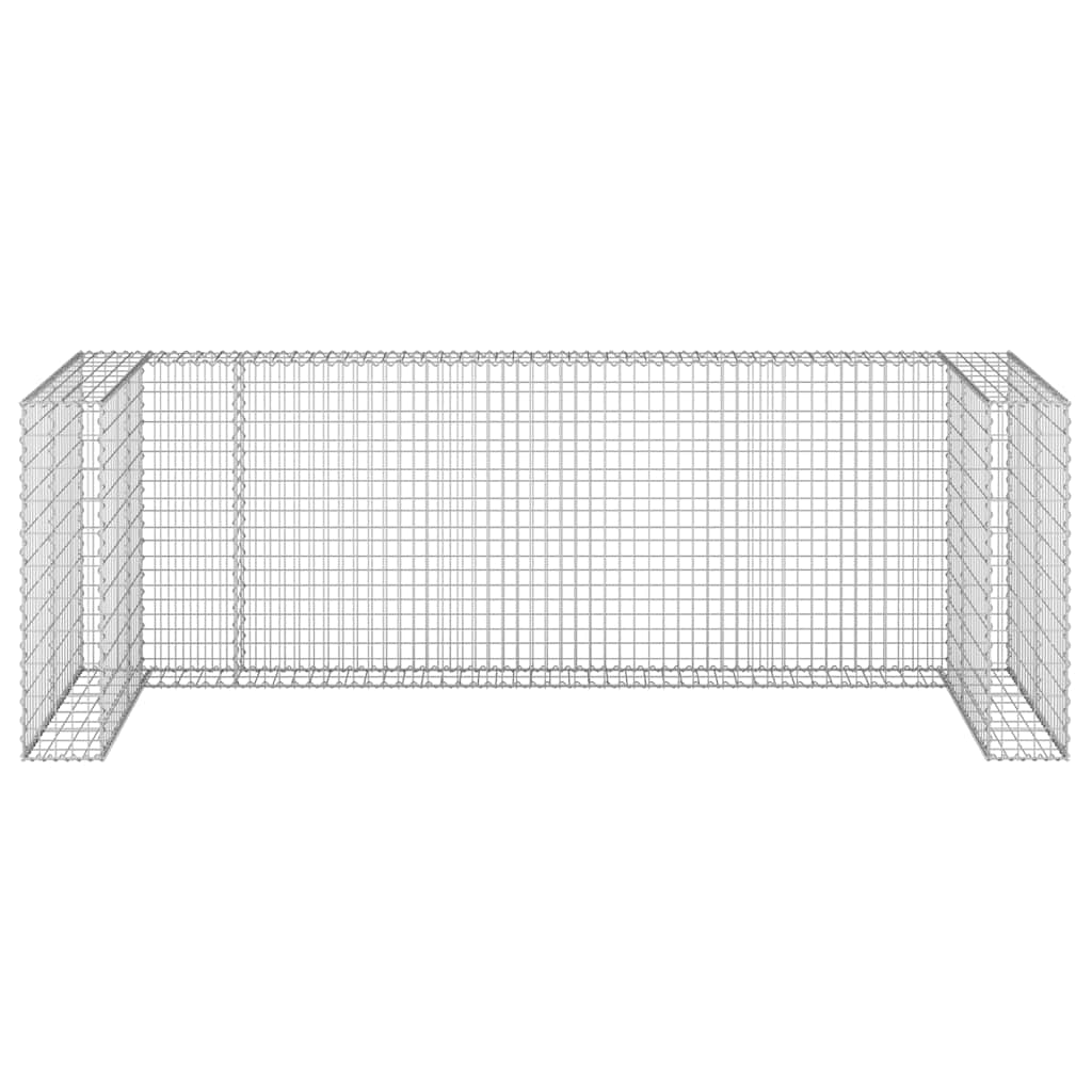 horganyzott acél gabionfal szemeteskukákhoz 325 x 100 x 110 cm