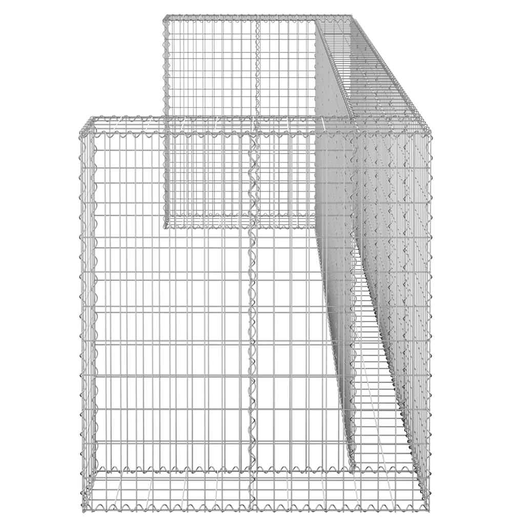 horganyzott acél gabionfal szemeteskukákhoz 325 x 100 x 110 cm