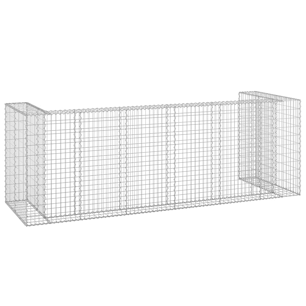 horganyzott acél gabionfal szemeteskukákhoz 325 x 100 x 110 cm