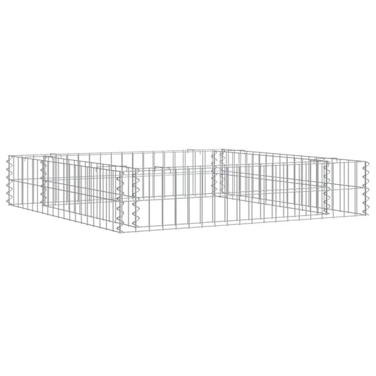 horganyzott acél gabion magaságyás 100 x 100 x 20 cm