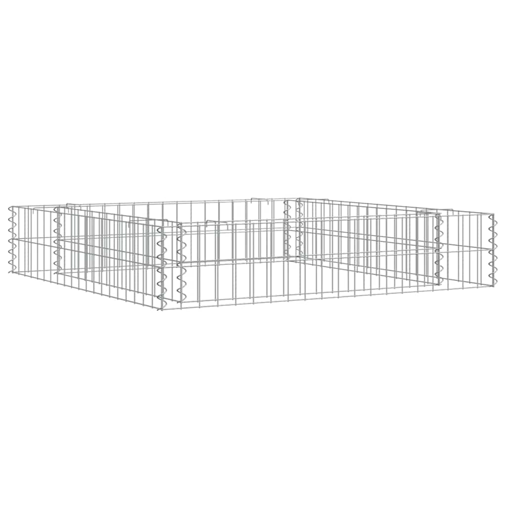 horganyzott acél gabion magaságyás 100 x 100 x 20 cm