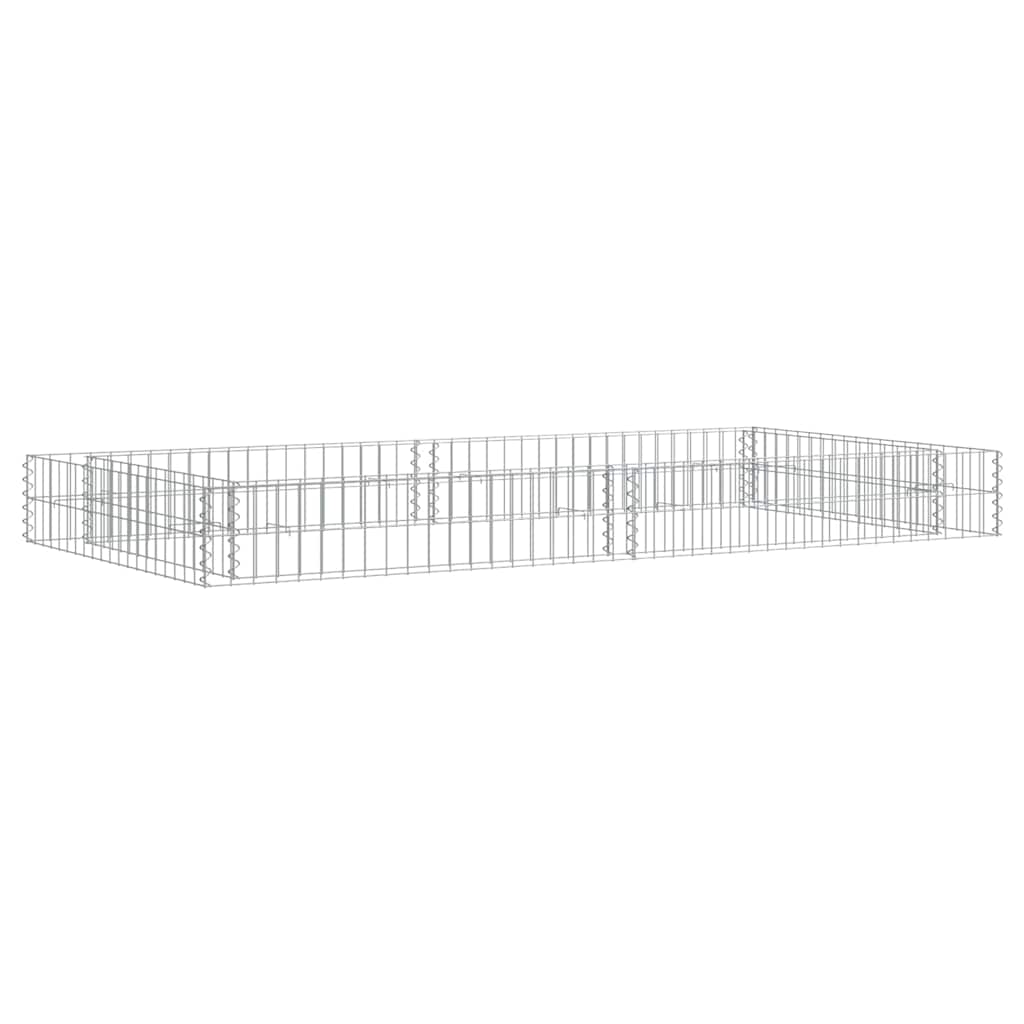 horganyzott acél gabion magaságyás 200 x 100 x 20 cm