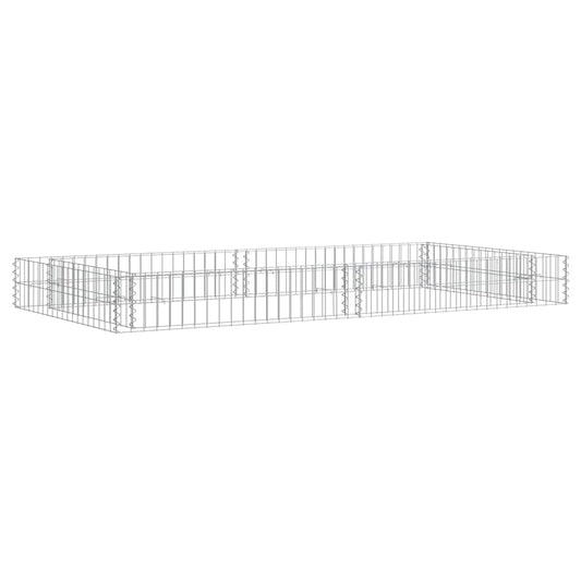 horganyzott acél gabion magaságyás 200 x 100 x 20 cm