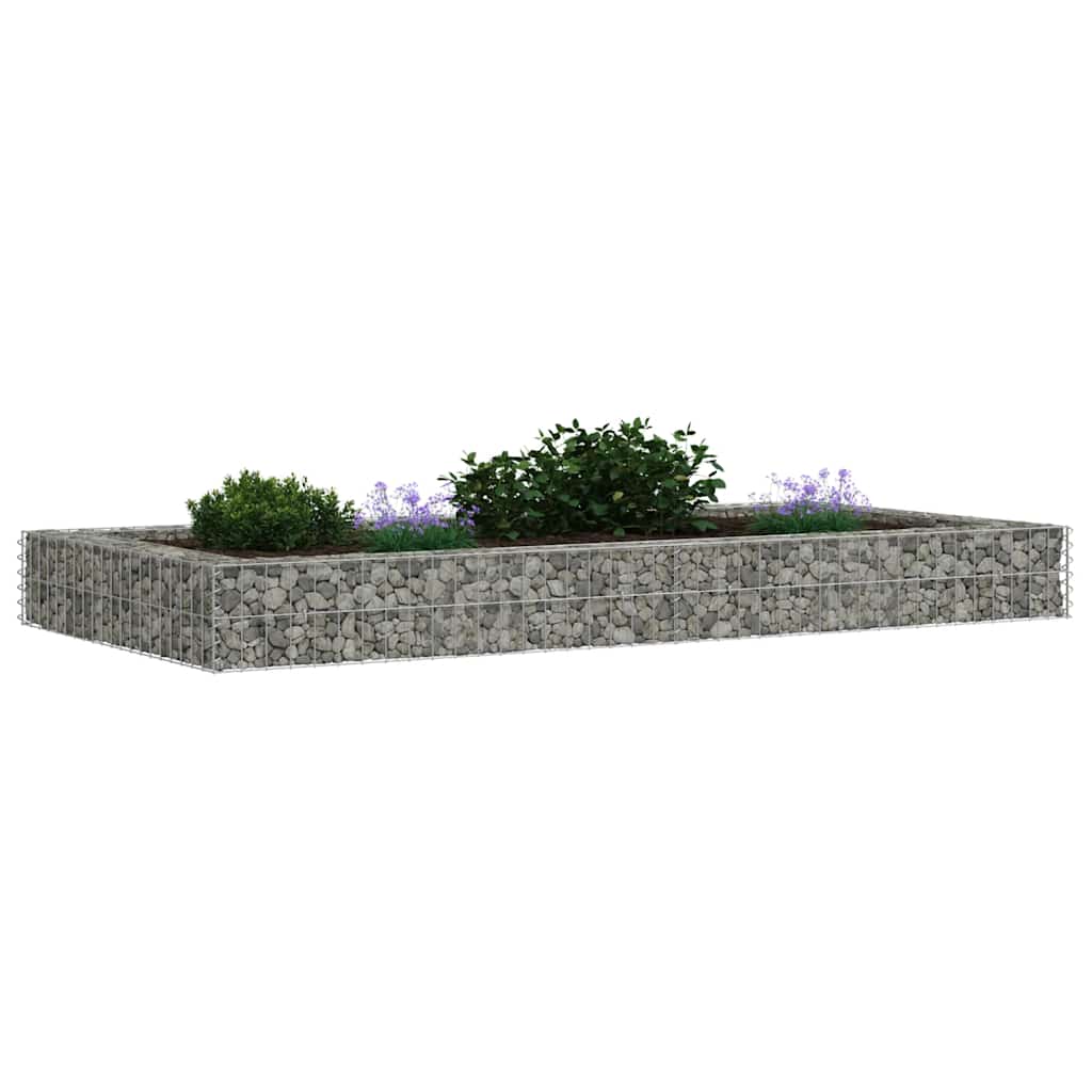 horganyzott acél gabion magaságyás 200 x 100 x 20 cm