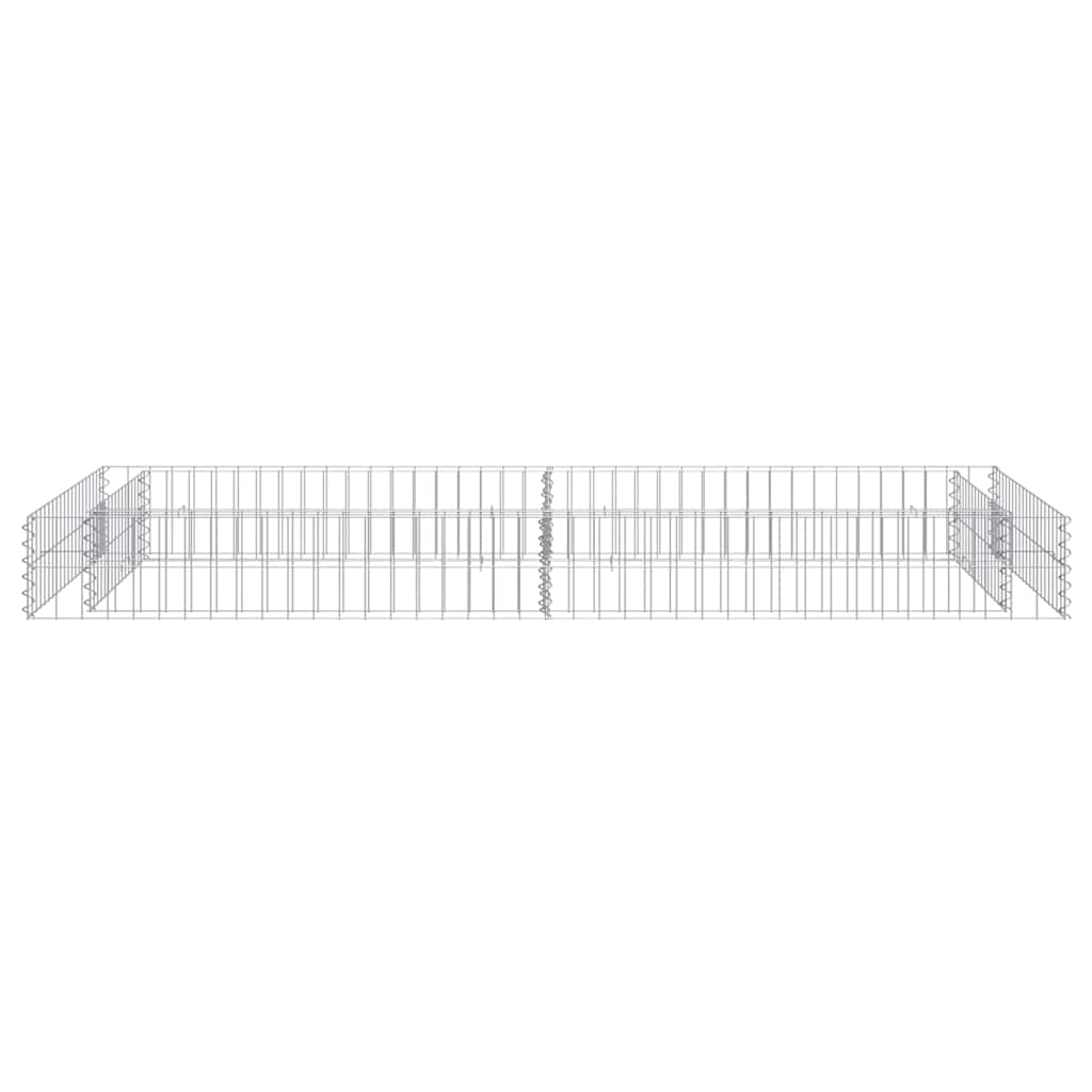 horganyzott acél gabion magaságyás 200 x 100 x 20 cm