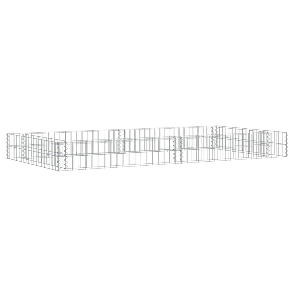 horganyzott acél gabion magaságyás 200 x 100 x 20 cm