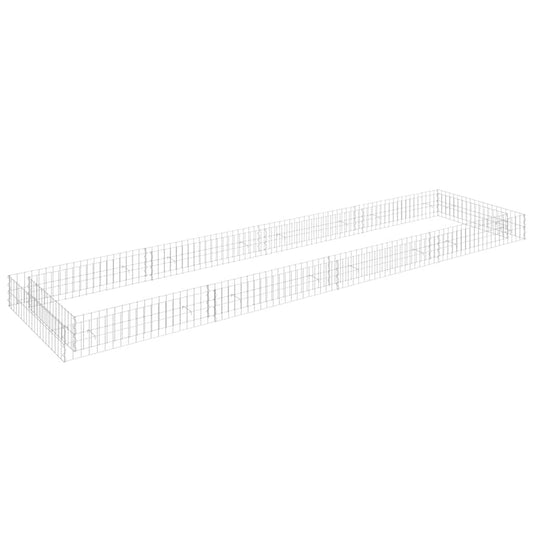 horganyzott acél gabion magaságyás 400 x 100 x 20 cm