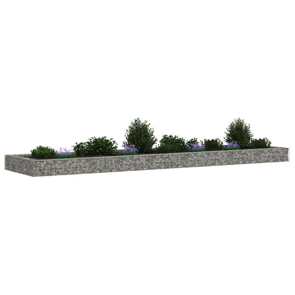 horganyzott acél gabion magaságyás 400 x 100 x 20 cm