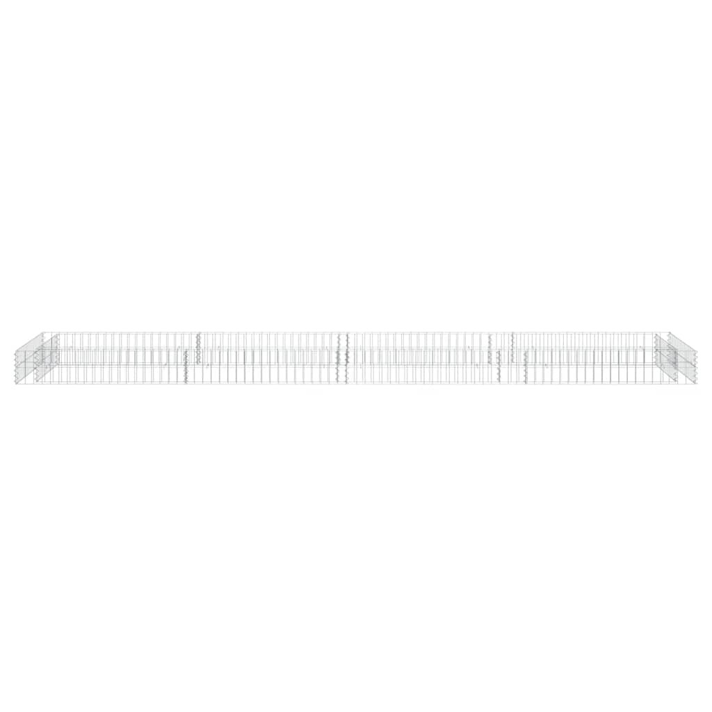 horganyzott acél gabion magaságyás 400 x 100 x 20 cm