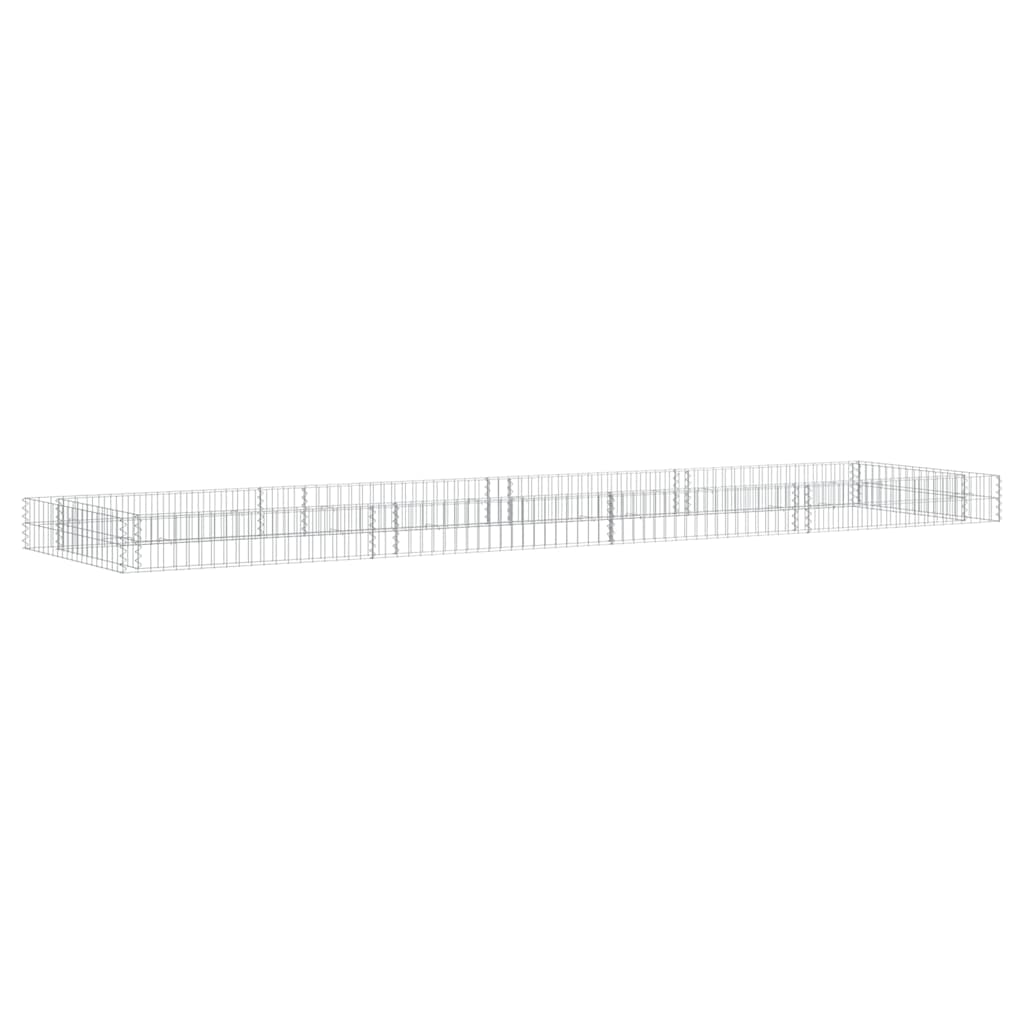 horganyzott acél gabion magaságyás 400 x 100 x 20 cm